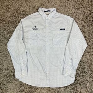 Columbia PFG Shirt Mens Extra Large XL Super Tamiami Vented Fishing Stretch Logo